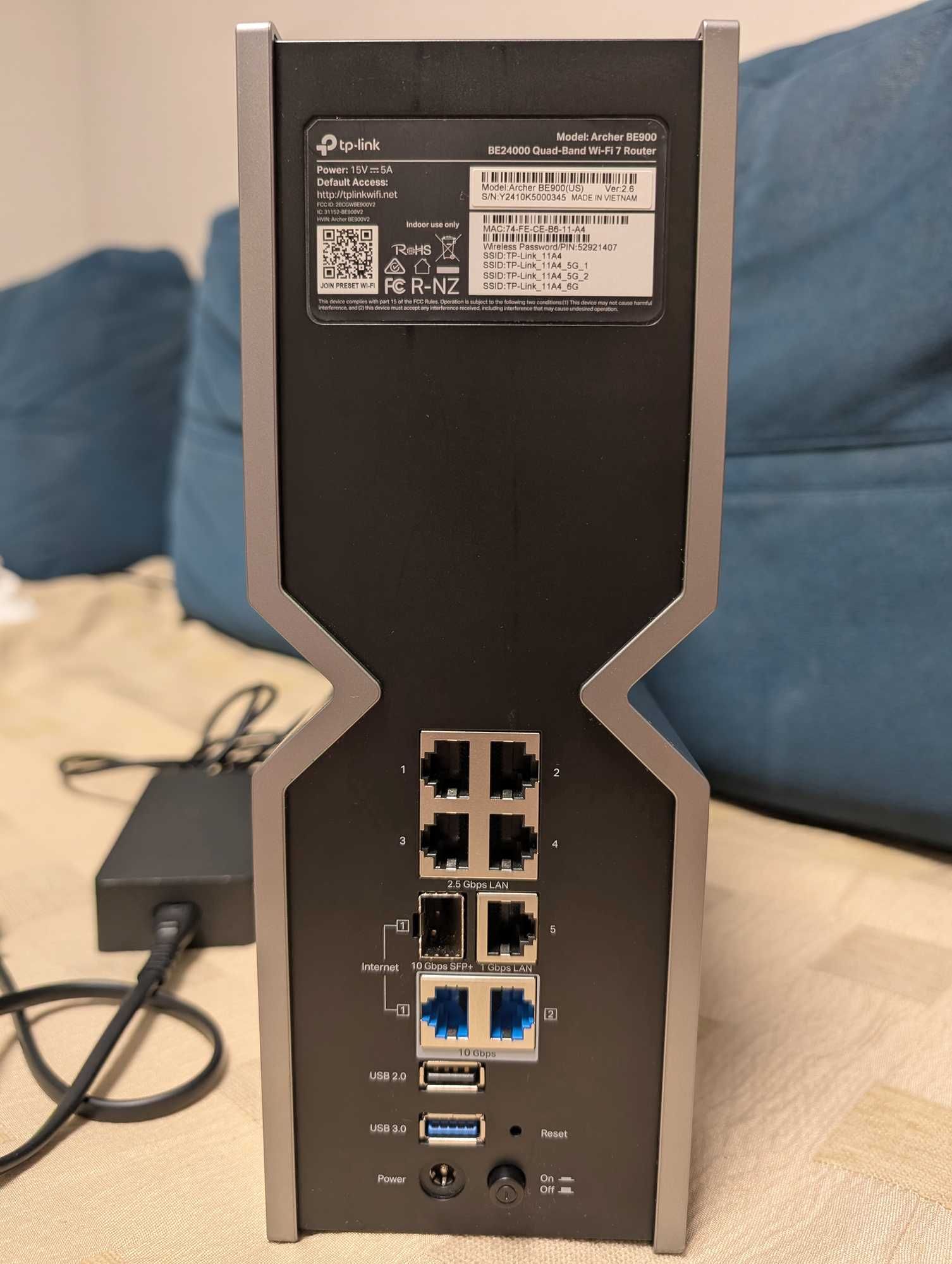 Роутер TP-link Archer BE900 BE24000 Wi-Fi 7 6 5 2.4 BE800 BE805 GE800