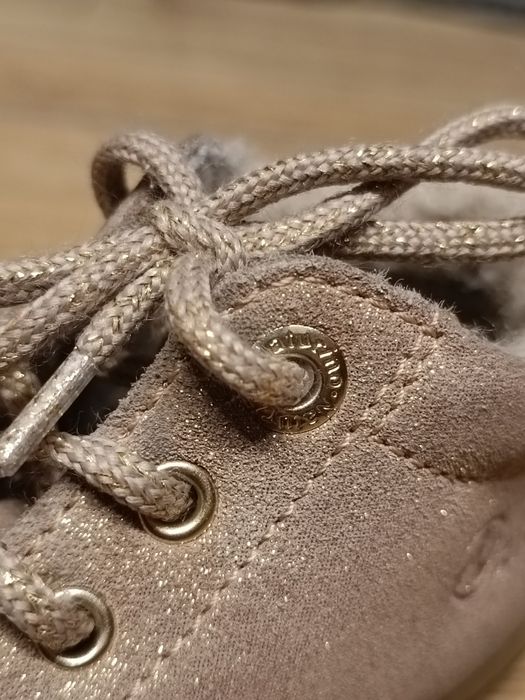 Buciki dziecięce sneakersy niskie Naturino Cocoon brokat roz. 20