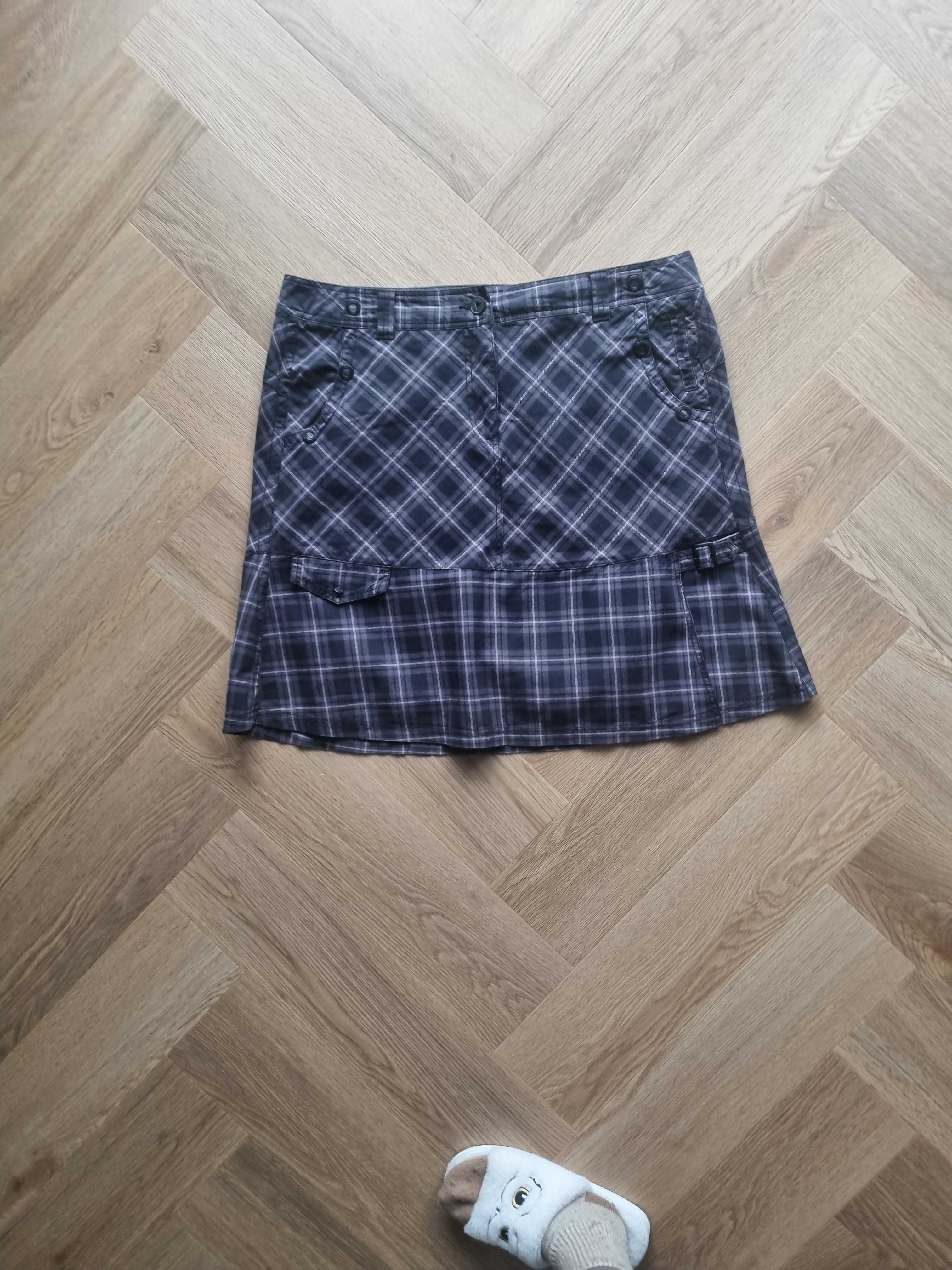 Spódnica mini spódniczka w kratkę CECIL 44/46 bawełna duży rozmiar