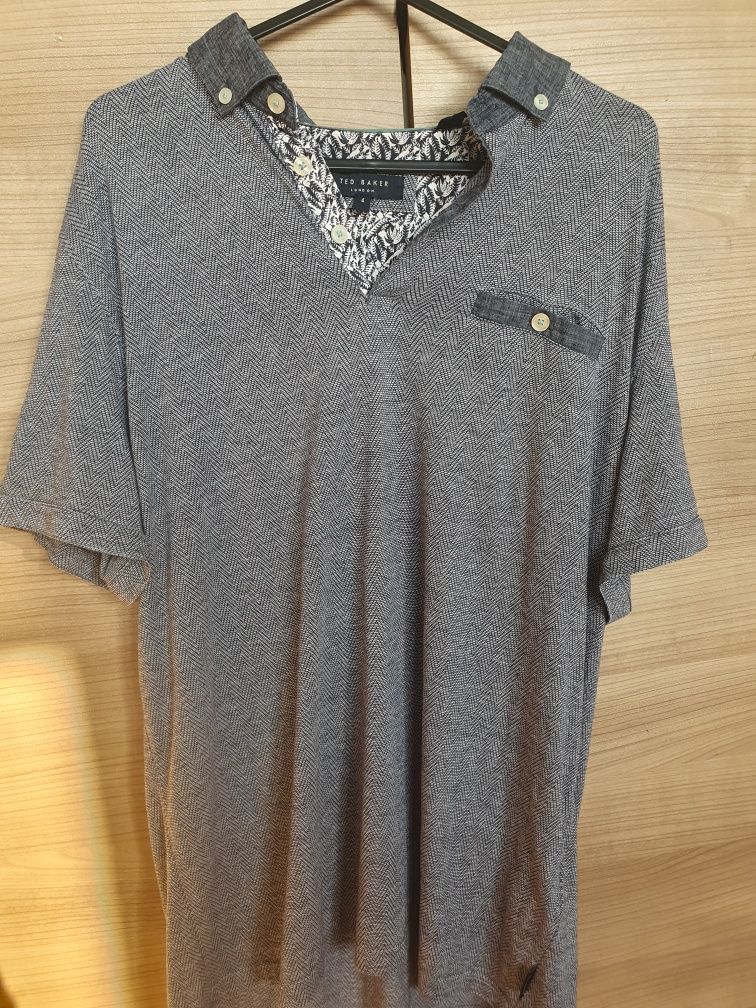 Koszulka polo w jodełkę. Ted Baker, r. L/XL