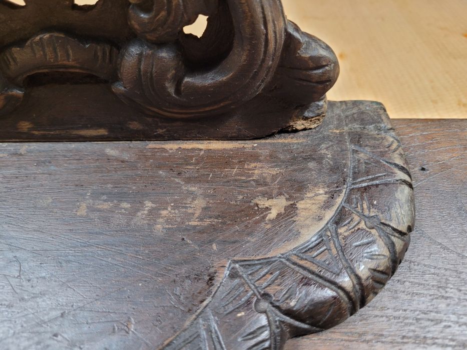 Peanha / Mísula em madeira 45 x 23,5 x 14