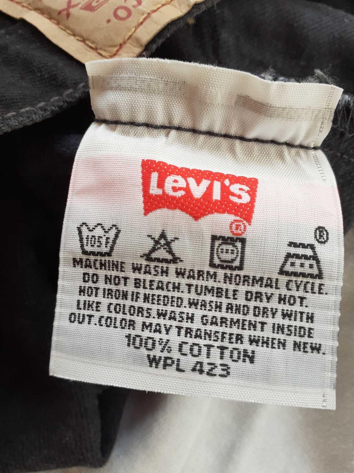 Calças Ganga Levi's 501 pretas 30W 30L