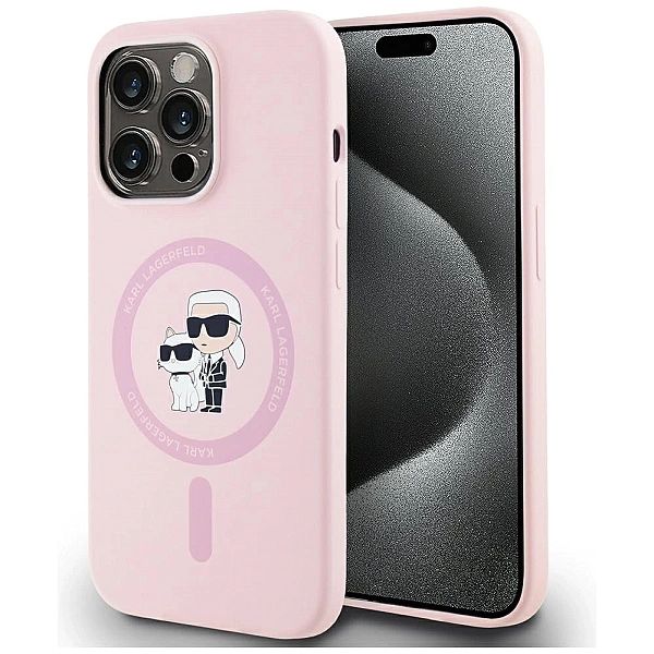 Etui Karl Lagerfeld Silicone Karl&Choupette MagSafe na iPhone 14 Pro M
