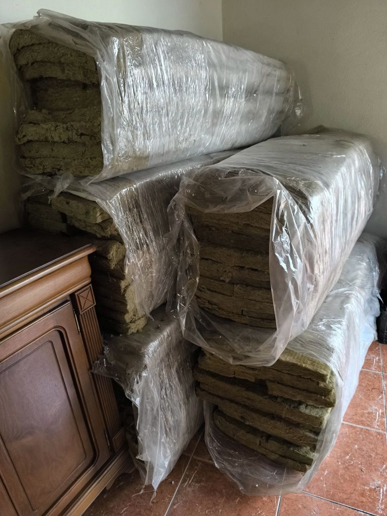 Lote de lã de rocha para isolamento térmico e acústico – 30m²