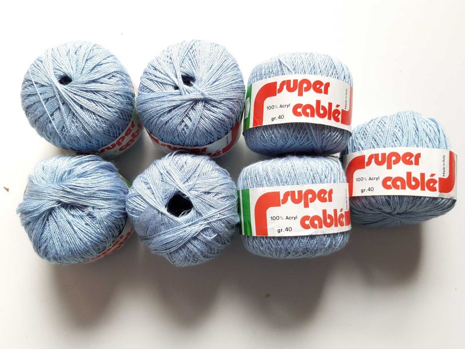 Bardzo Cienka Niebieska Włóczka Made in Italy 5,8zł/szt