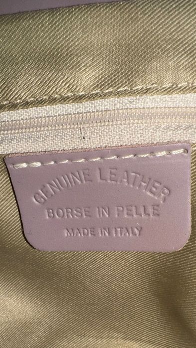 Продам шкіряну сумку Genuine Leather (лілова, нова)