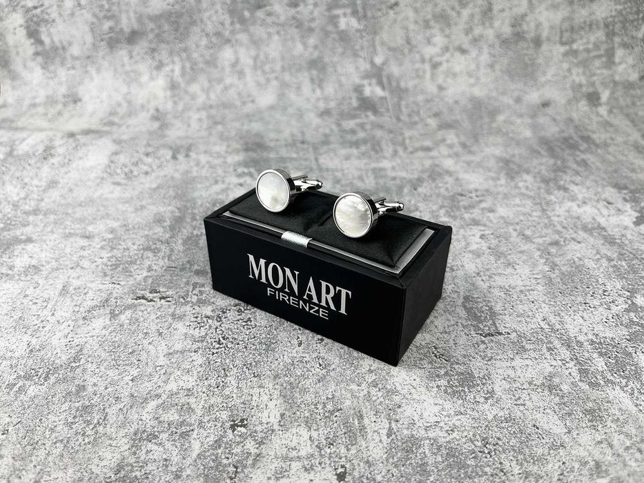 Srebrne spinki prawdziwą perłą mother of pearl zapinki koszulowe ślub