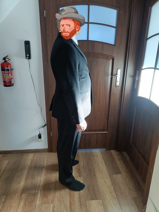 Czarny garnitur Ewtex