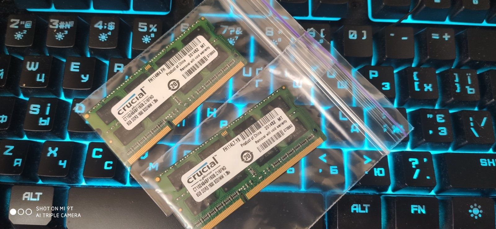 Crucial DDR3L ДДР3 16gb 16гб 1600 MHz (8Гб+8Gb) ноутбука нетбука НОВА