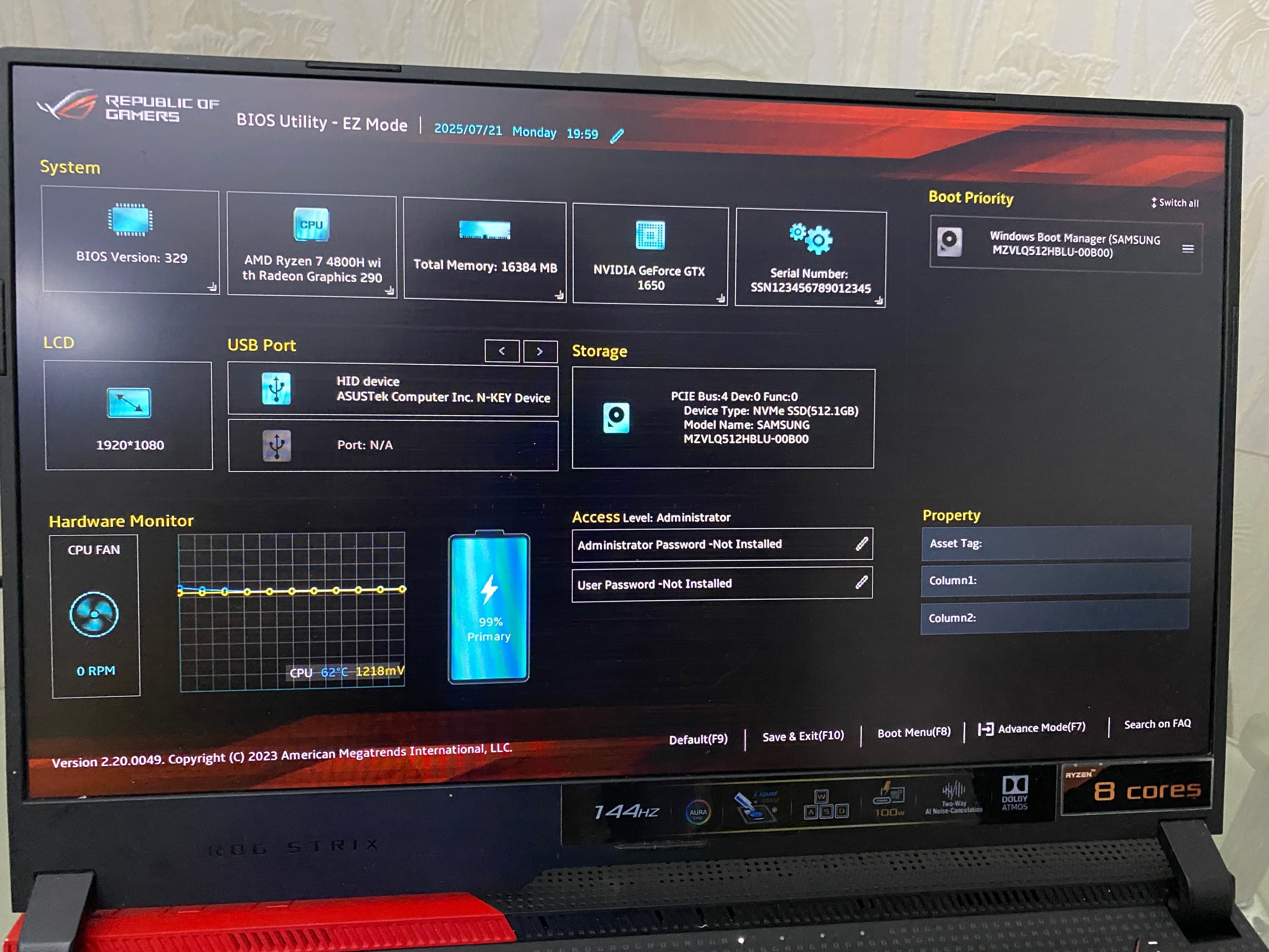 Asus rog strix G713IC