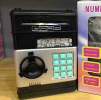 Скарбничка Number Bank | Подарунок для дитини, сейф, банкомат