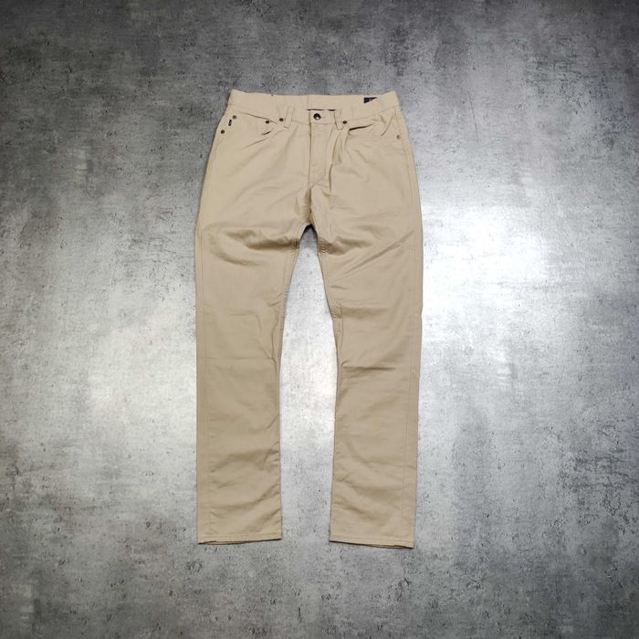 MĘSKIE Spodnie Casual Chino Eleganckie Beżowe Ralph Lauren Polo Logo