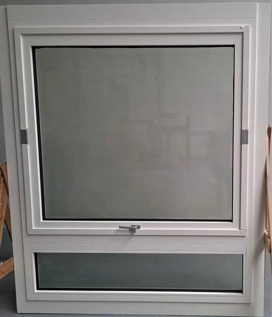 Okno aluminiowo-drewniane obrotowe, profil 78, 1988x2372