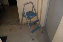 Drabina aluminiowa - 2 stopnie + podest - wys. 67 cm