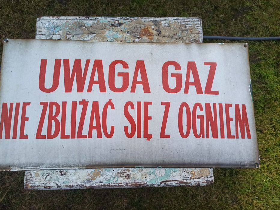 Stara emaliowana tablica PRL