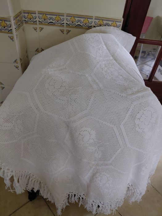 Colcha de renda, cama casal