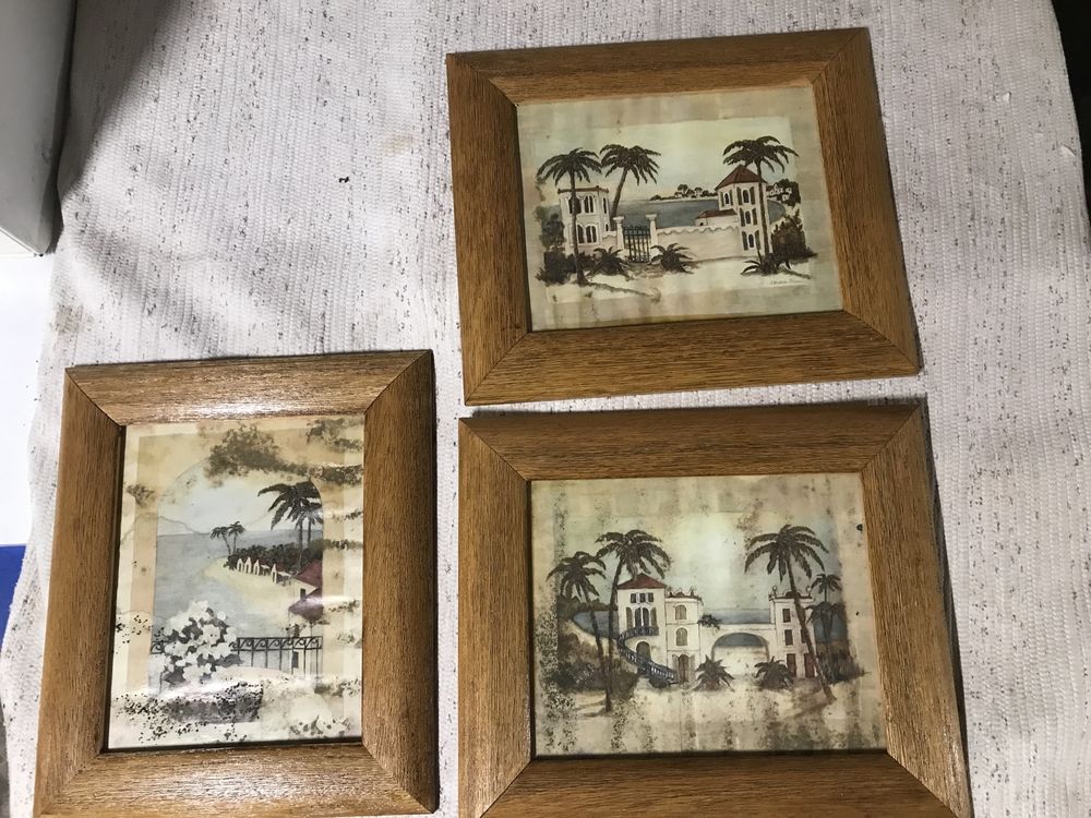 Quadros e loiça decorativa de parede