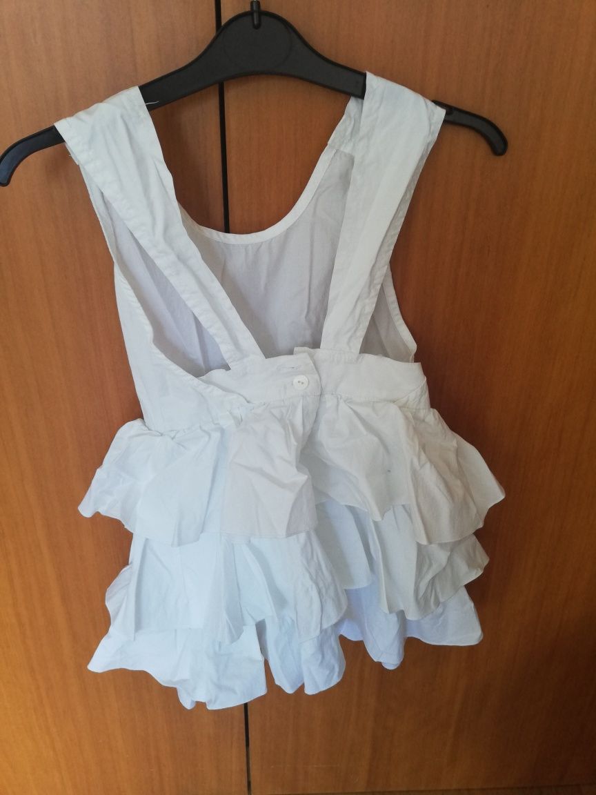 Vestido sem costas feito à mão 4/5 anos