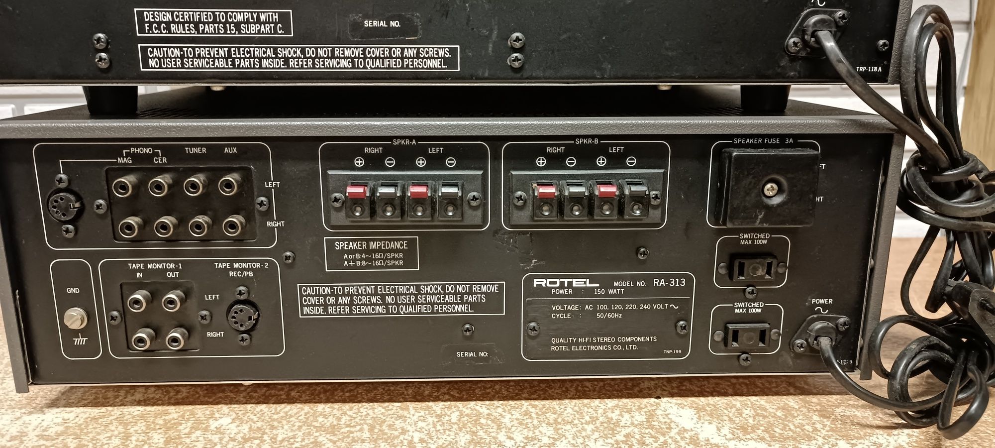 Wzmacniacz ROTEL RA-313 Tuner ROTEL RT-425