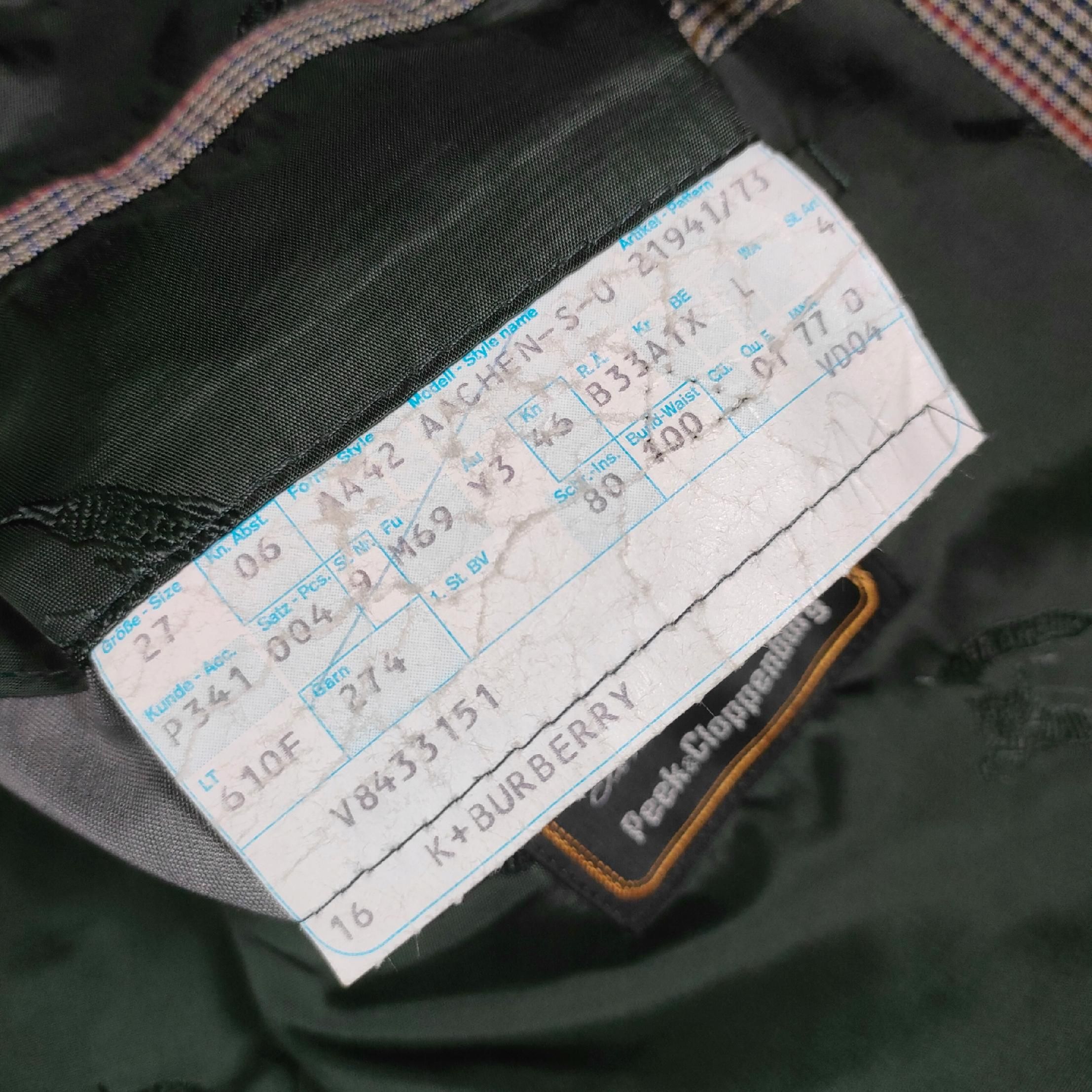 BURBERRY Marynarka Męska w Kratę r. 27