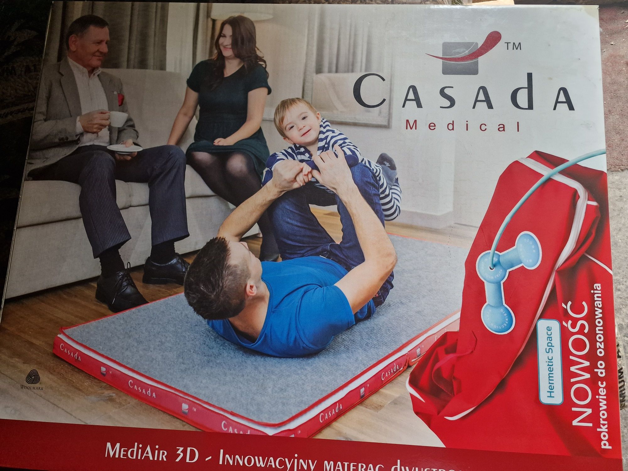 Materac medyczny,rehabilitacyjny,wełniany MediAir 3d Casada Medical