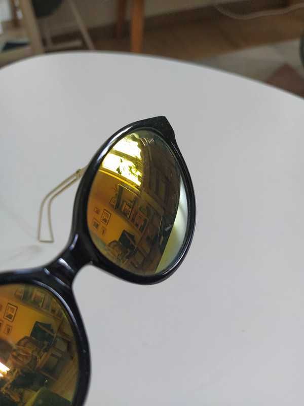 Okulary przeciwsłoneczne żółty złoty