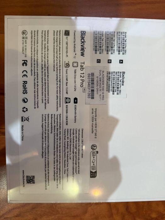 Планшет Blackview Tab 12 pro 8/128gb Gray