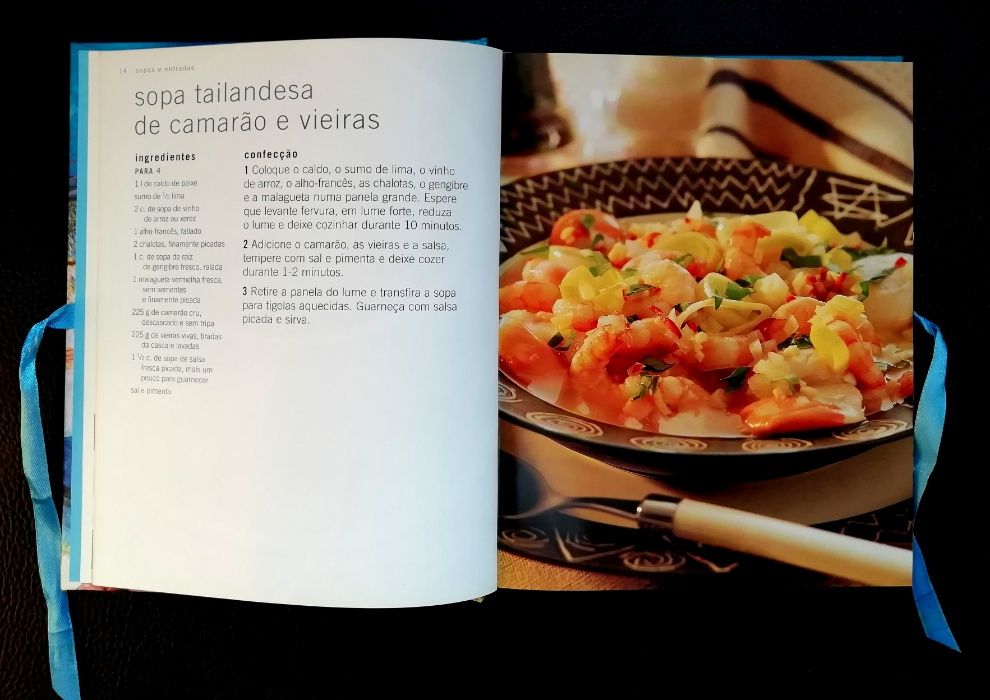 Livro de receitas de peixe e marisco de todo mundo