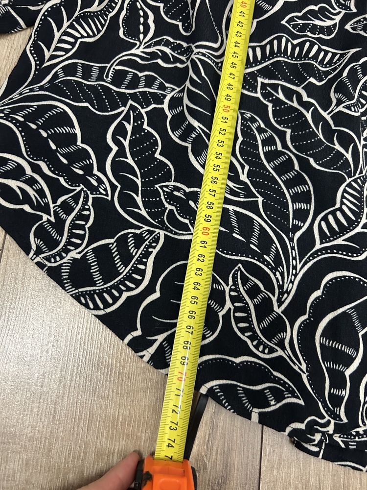Mango bluzka koszula 3XL plussize wiskoza wzór Print szeroki rękaw