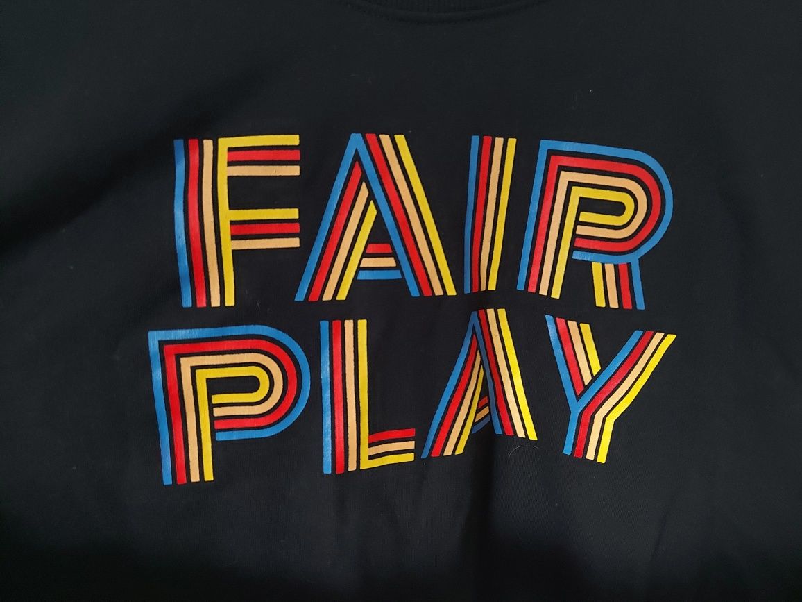 Bluza sweatshirt Sinsay Fair Play nadruk