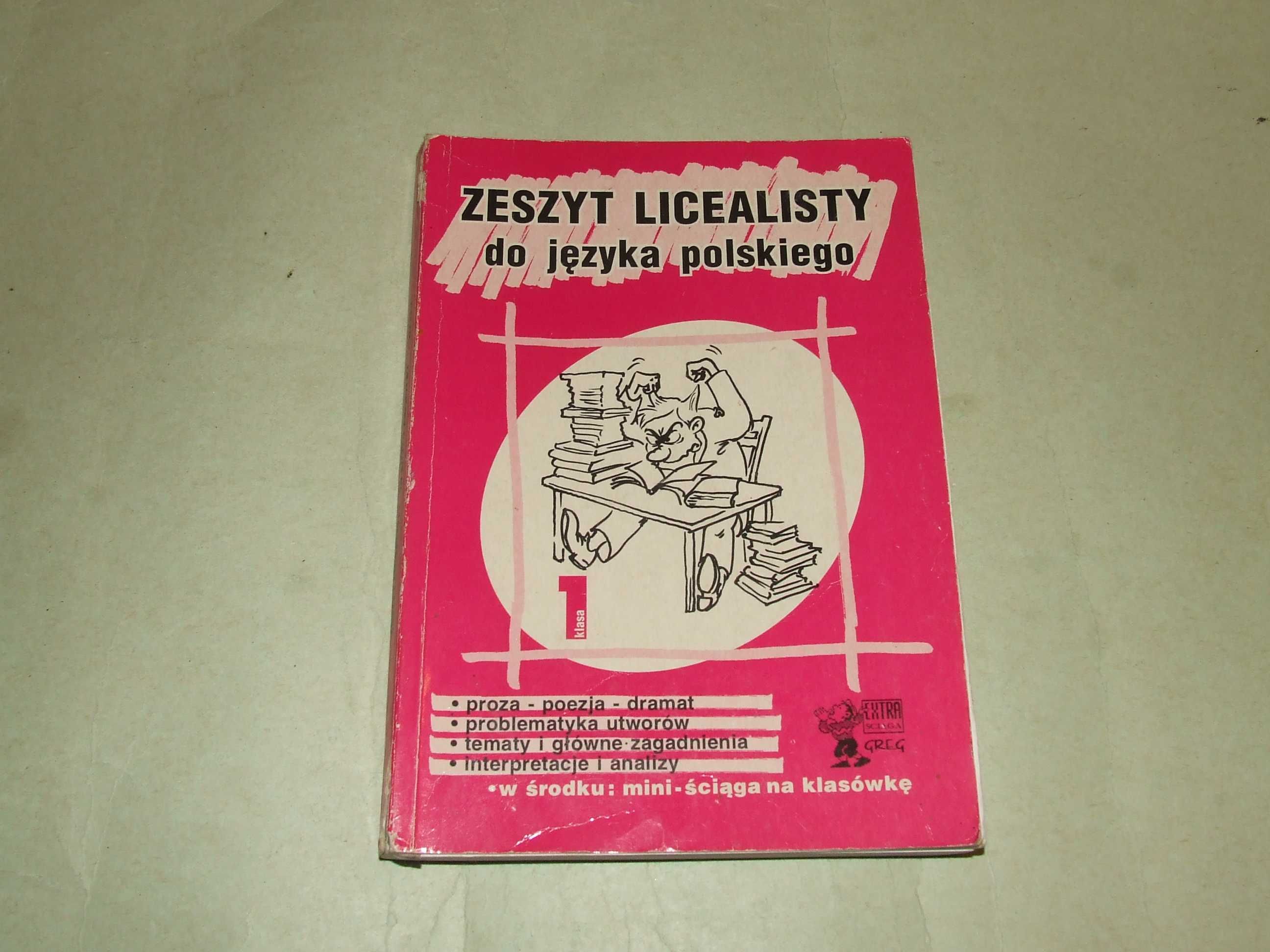 Zeszyt licealisty + Opracowania Młoda Polska + Ściąga z literatury