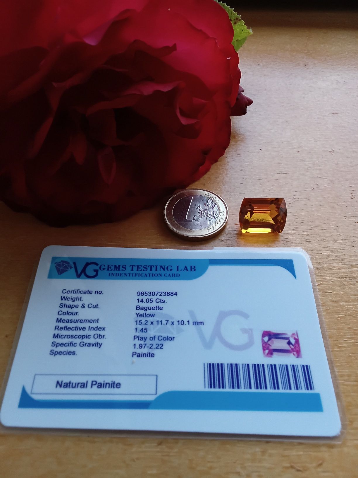 Painite uma Gema rarissima com 14.05ct