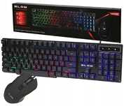 Zestaw  klawiatura myszka gamingowa dla graczy RGB LED USB