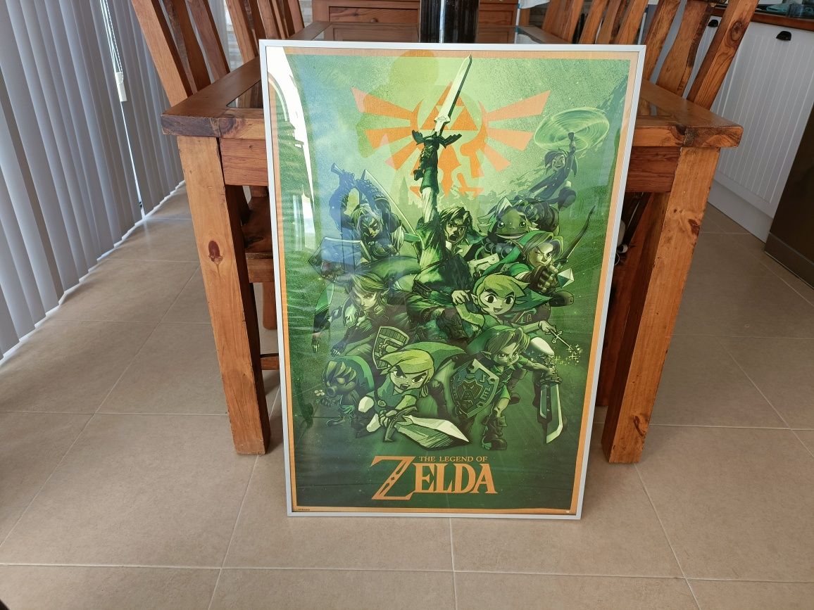 Poster com moldura Zelda