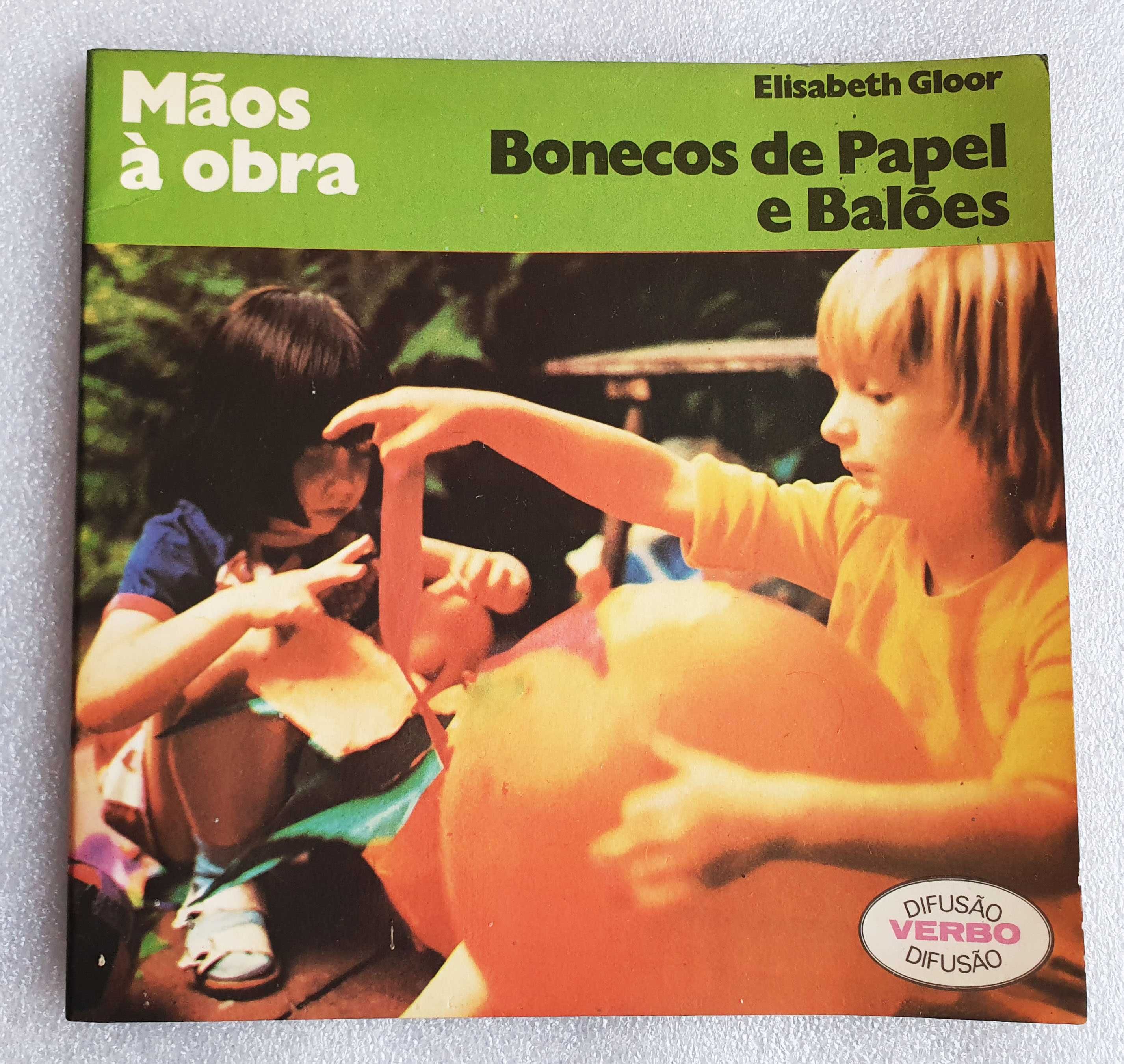 Antigo Livro Mãos à Obra ~ "Bonecos de Papel e Balões" ~ Difusão Verbo