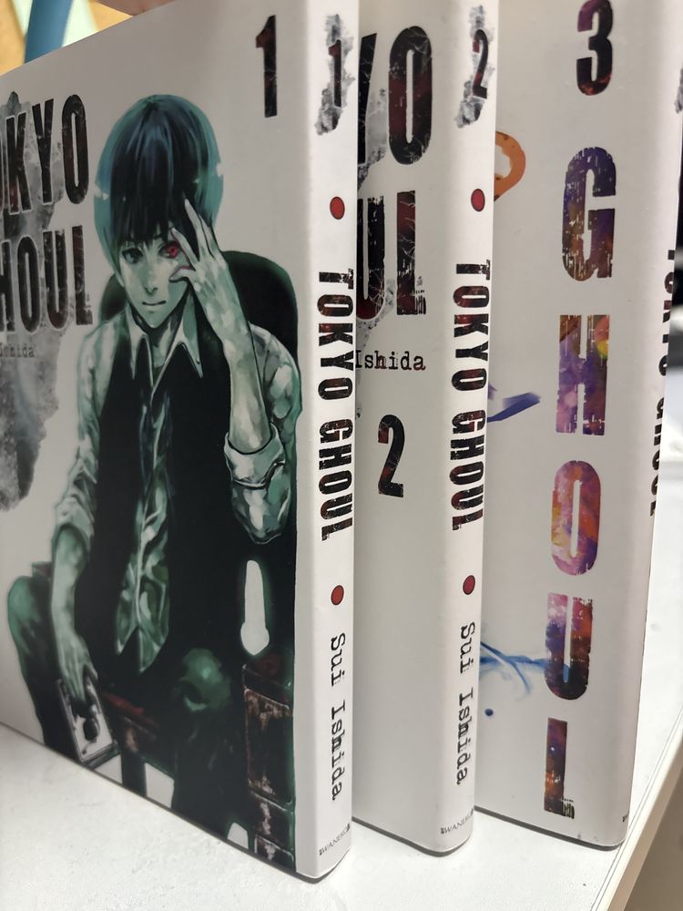 Tokyo Ghoul 1, 2, 3 manga Sui Ishida