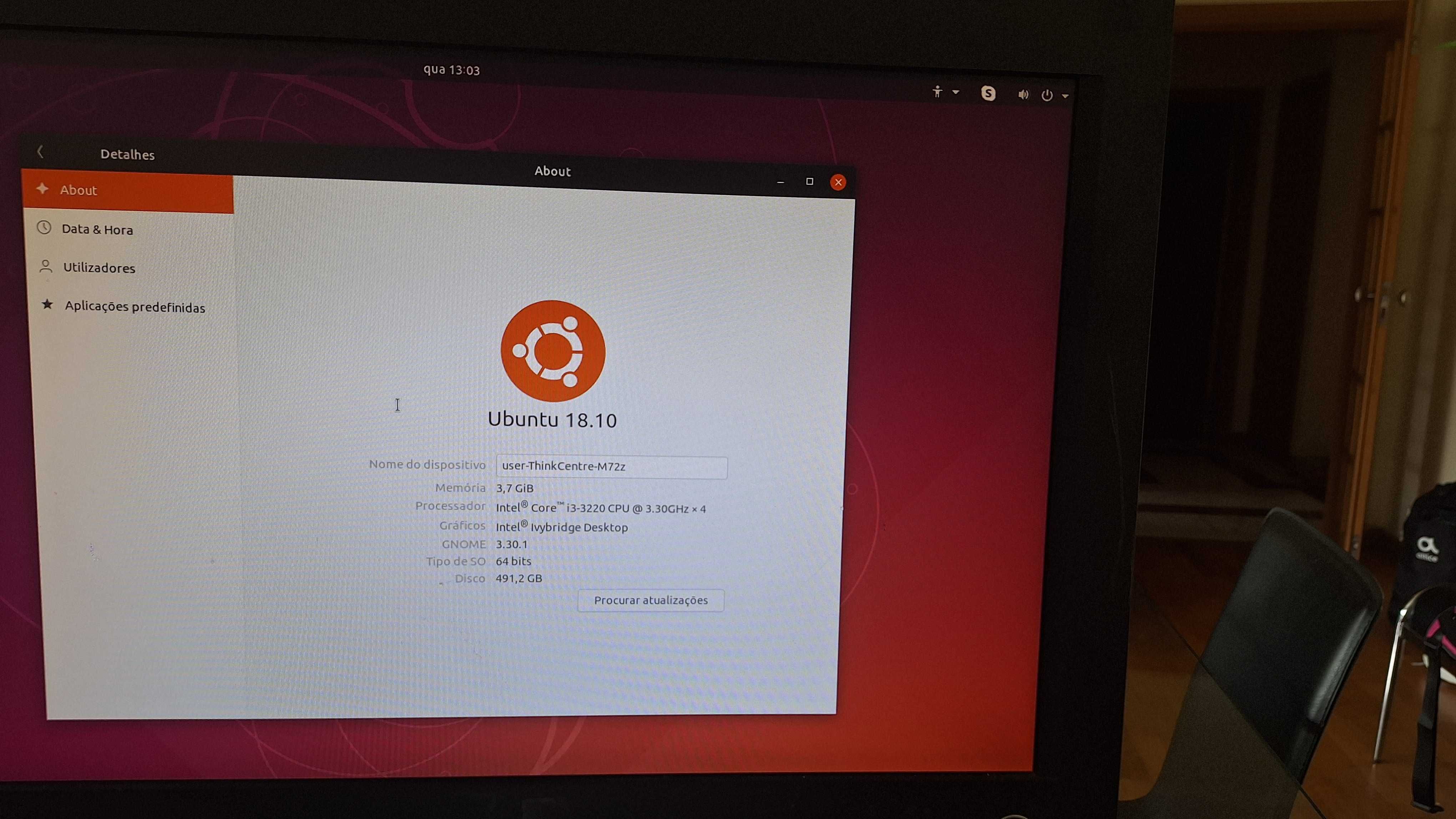 Lenovo ThinkCentre (all in one) M72z i3 4gb