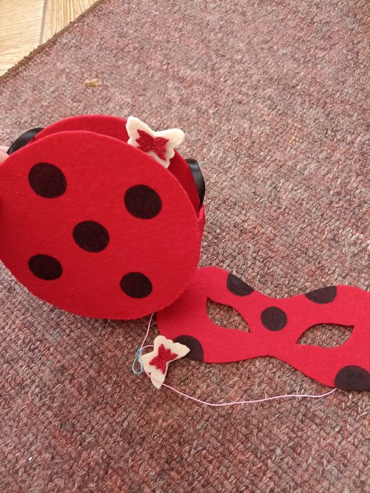 Набор ігровий костюм плаття кармен Леди Баг  : сумочка , маска , колеч