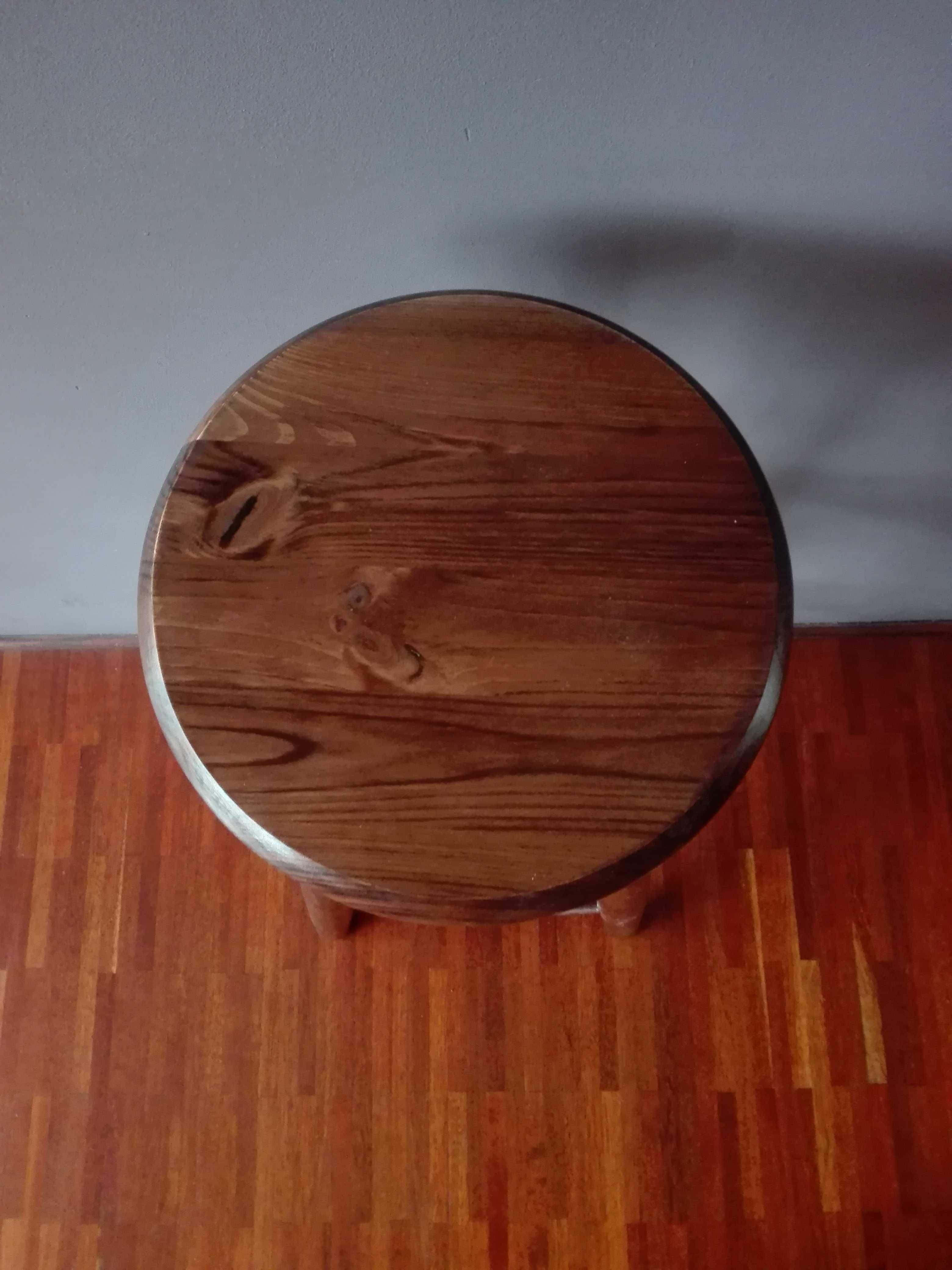 NOWY stołek barowy hoker drewniany 80 cm toczony ZYDEL do barku