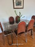 Mesa de video com 6 cadeiras