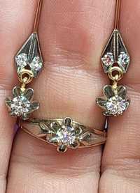 Золотые кольцо с бриллиантами Ссср 583 проба