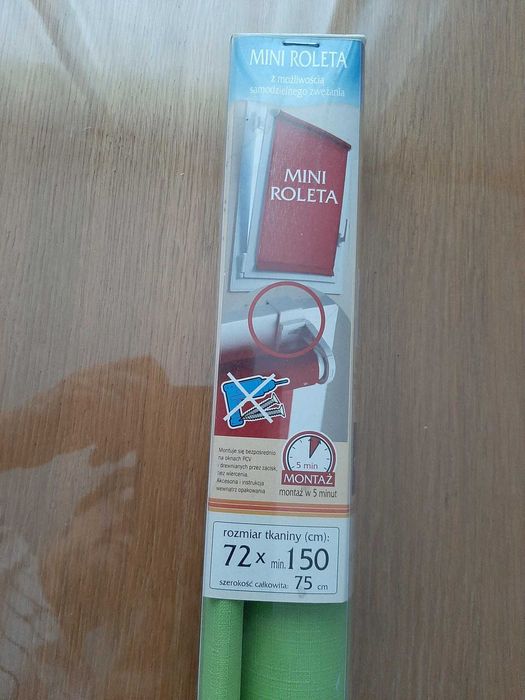 mini roleta z możliwością samodzielnego zwężenia, bez wiercenia