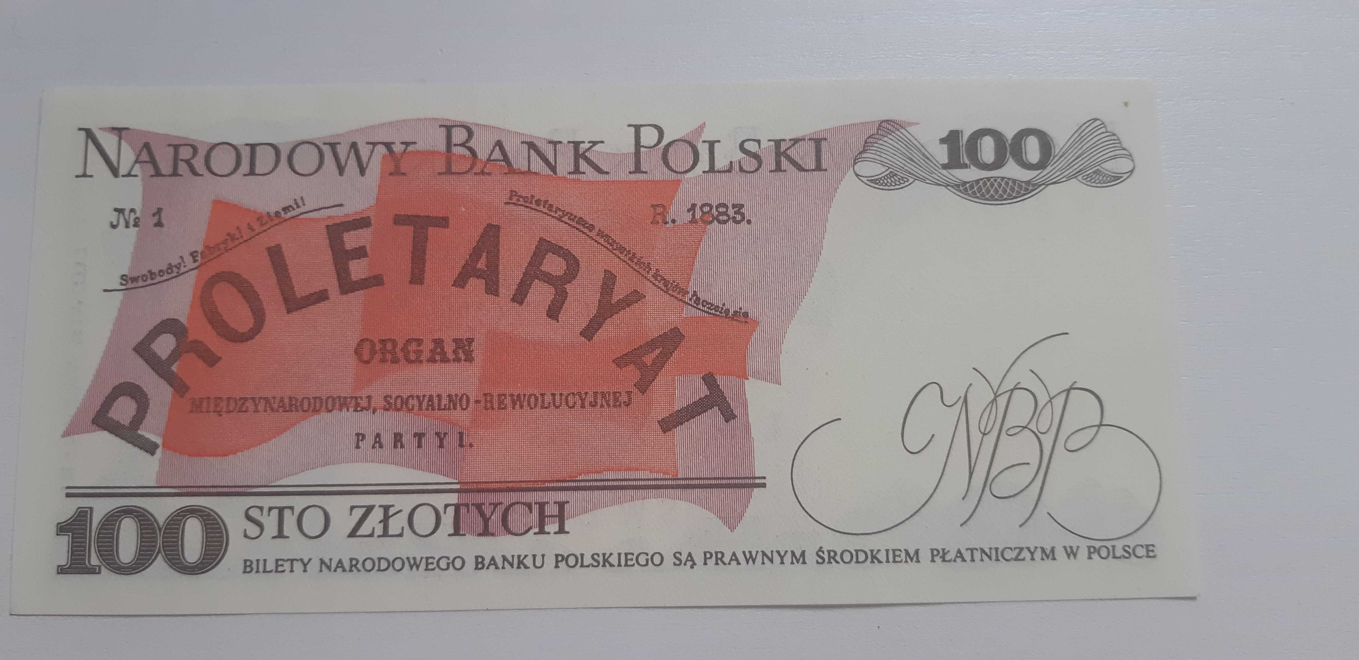 100 zł SW 1988 UNC Ludwik Waryński
