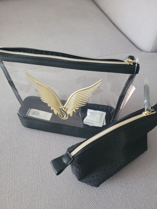 VICTORIA'S SECRET oryginalny z USA komplet kosmetyczka 2 sztuki czarna