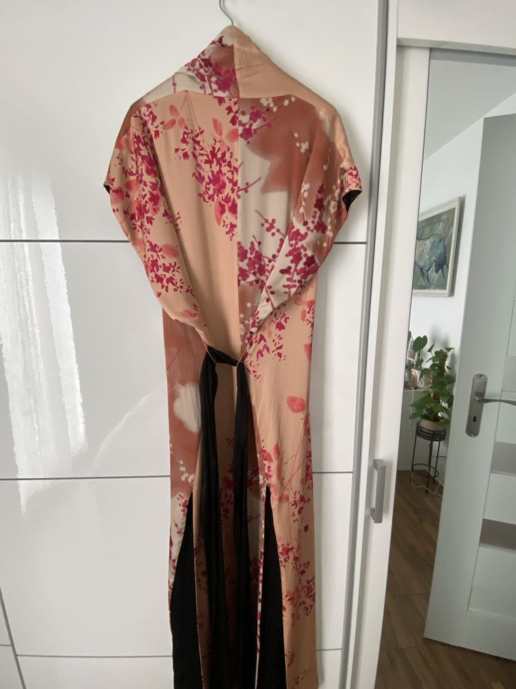 Zara sukienka luksusowa, limitowana edycja kimon