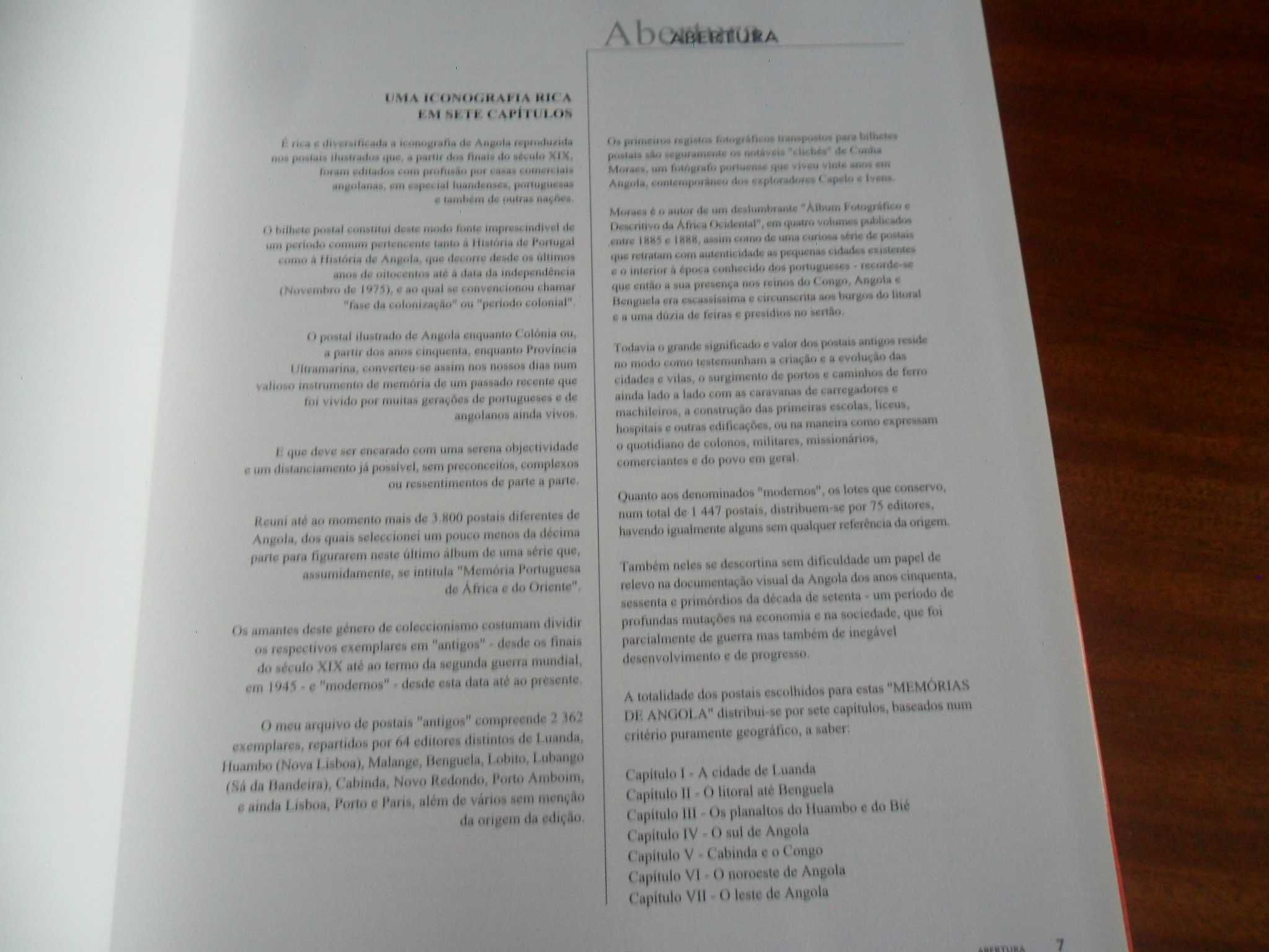 "Memórias de Angola" de João Loureiro - 1ª Edição de 2000