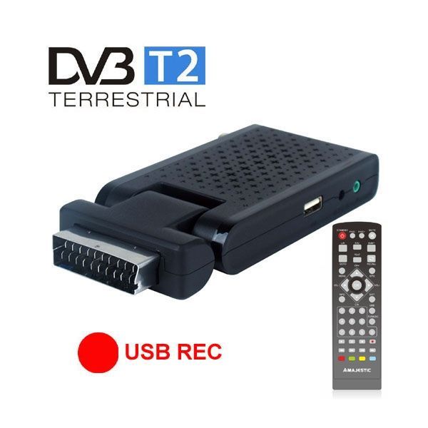 USZKODZONY tuner dekoder dvb-t majestic dec 663 czarny