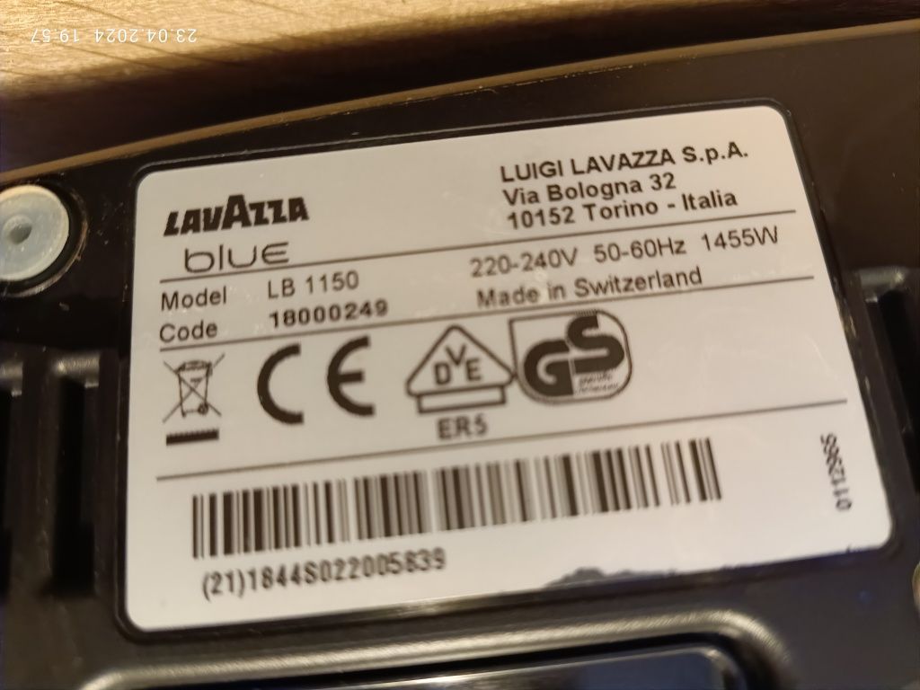 Ekspres do kawy ekspres na kapsułki LAVAZZA BLUE LB CLASSY made swiss