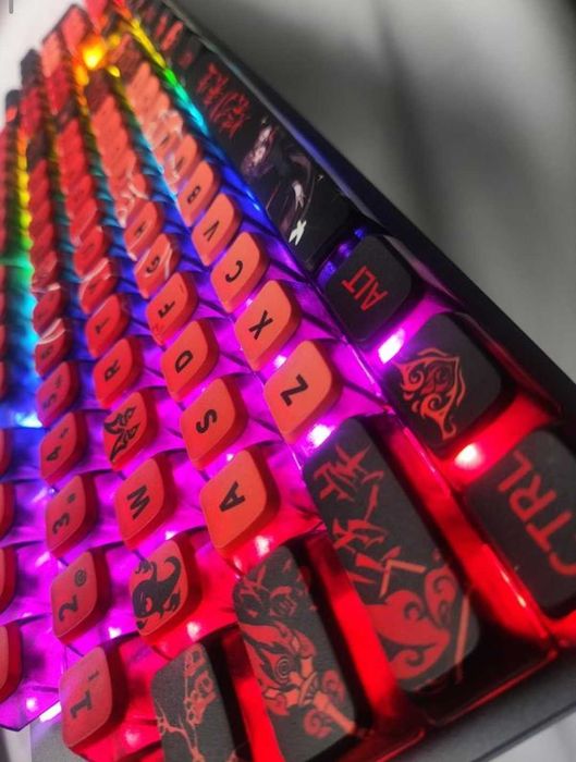 Genshin impact hu tao напівпрозорі кеусар кейкапи genshin impact 125шт