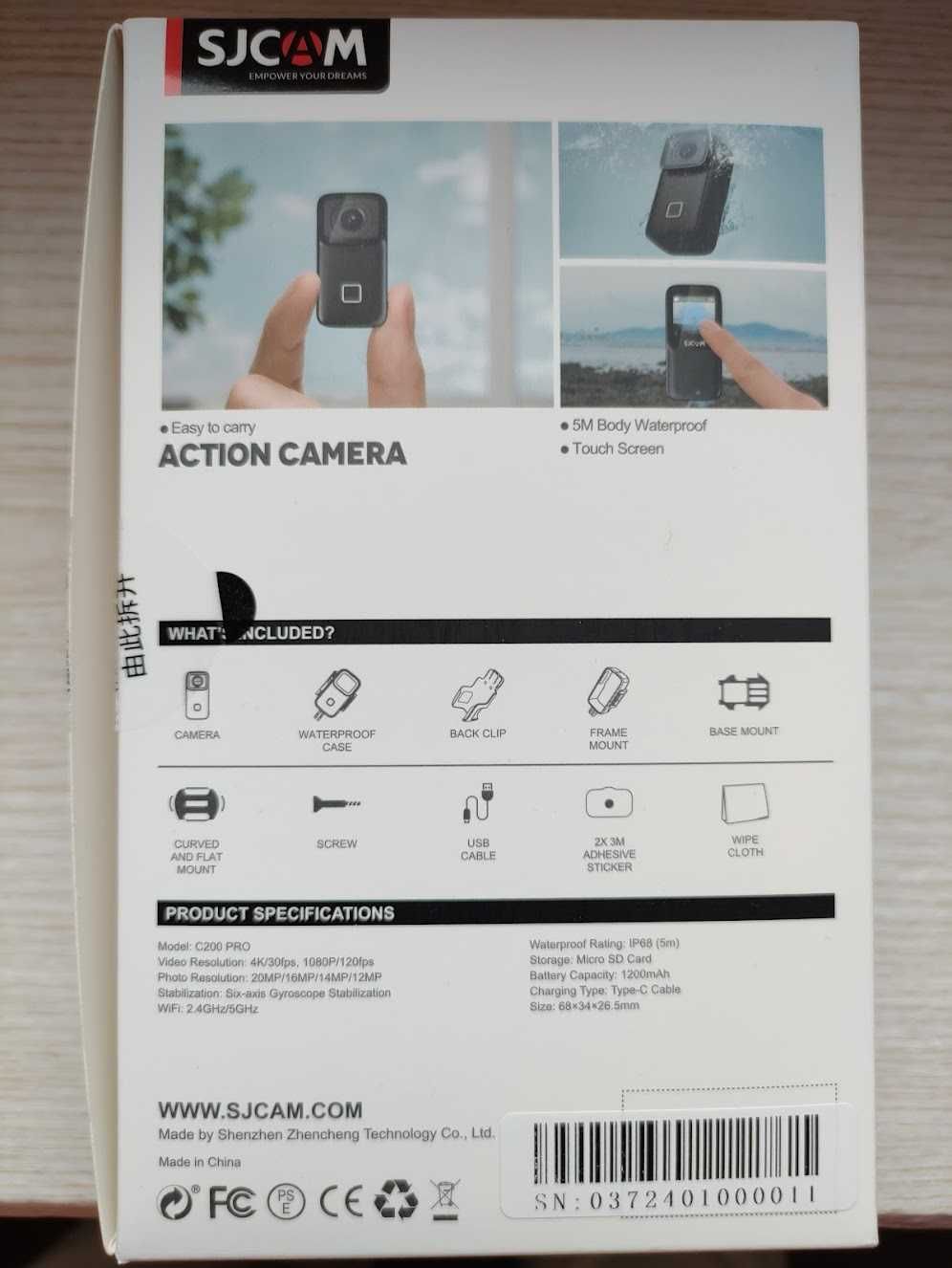 Sjcam C200 Pro міні 4K екшн камера зі стабілізацією